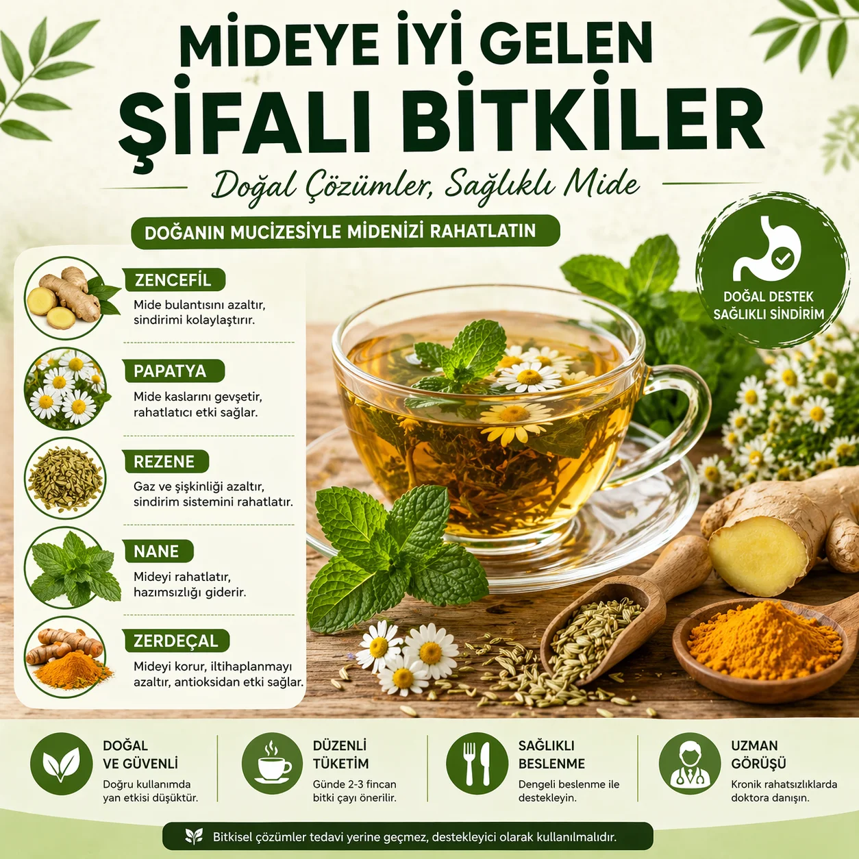 Mideye İyi Gelen Şifalı Bitkiler Nelerdir? Doğal Çözümler ve Bilimsel Rehber